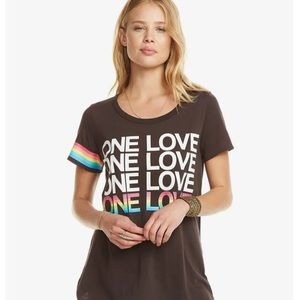 NWT Chaser Women’s One Love Rainbow Size Medium Tee Shirt